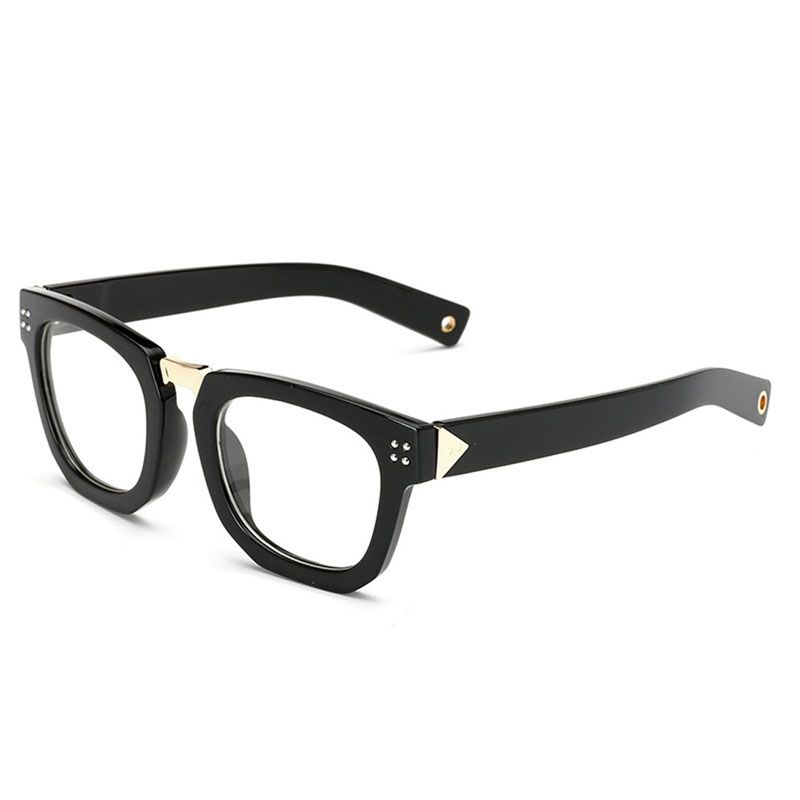 wide frame clear glasses