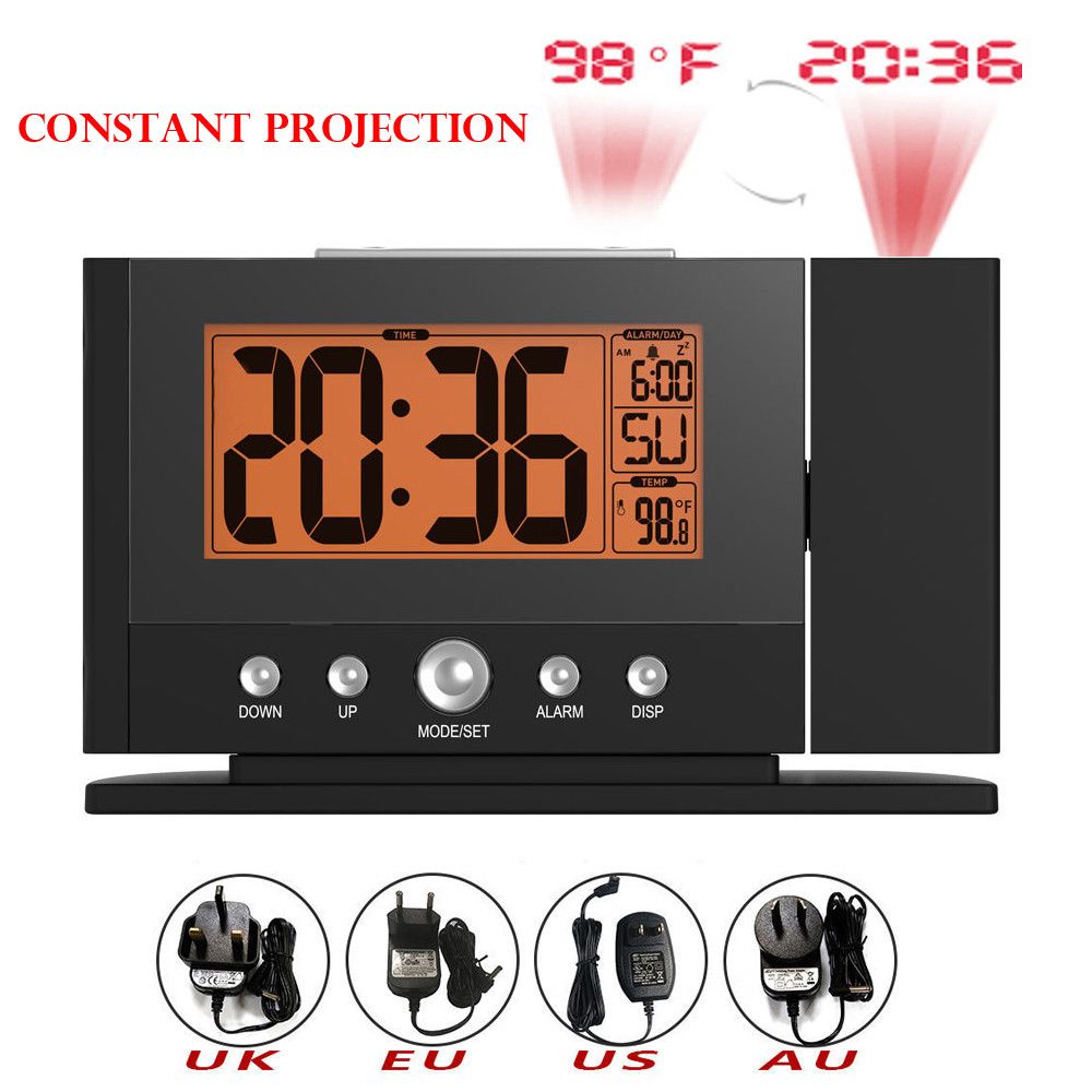 2019 Alarm Clock Wall Ceiling Constant Projection Desk Temperature