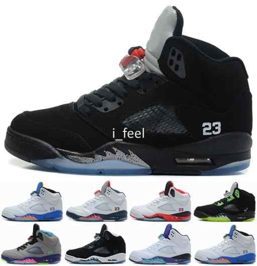 2017 OG Black Metallic 5 V Basketball Shoes For Men,High Quality Oreo 5s Mens Athletics Sport 