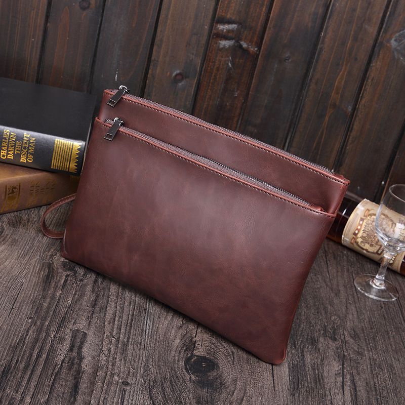 mens leather clutch