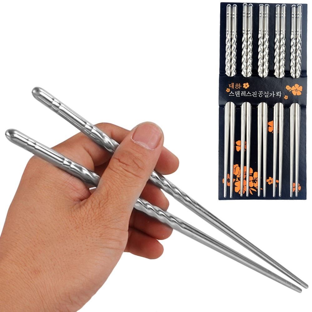 Chopsticks Portable Stainless Steel Chopsticks Metal Exquisite Non Slip
