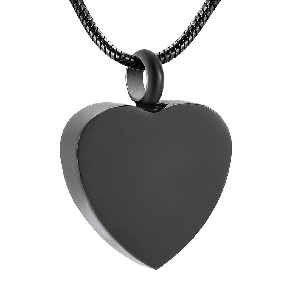 Wholesale IJD9095 Black Tone Heart Cremation Pendant For Loved Ones