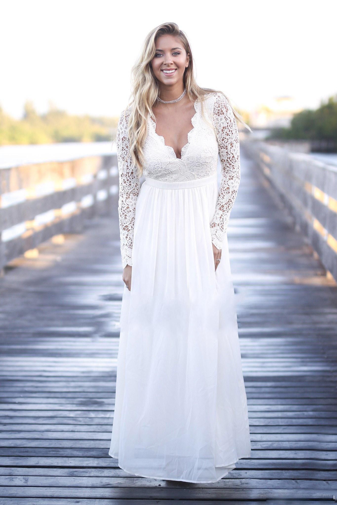 long sleeve lace wedding dress plus size