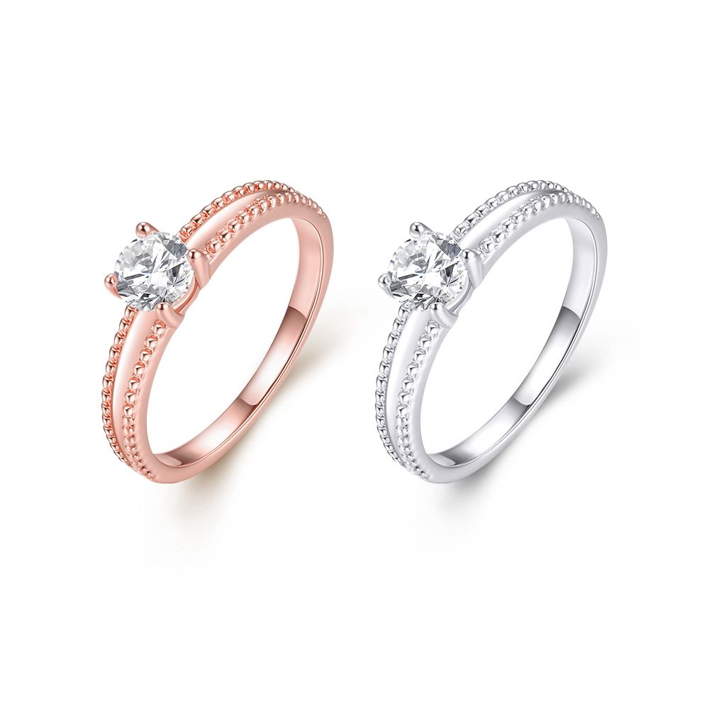 Trendy nuptiale Zircon Ring sets Femmes Fiançailles Bijoux Anneaux de mariage