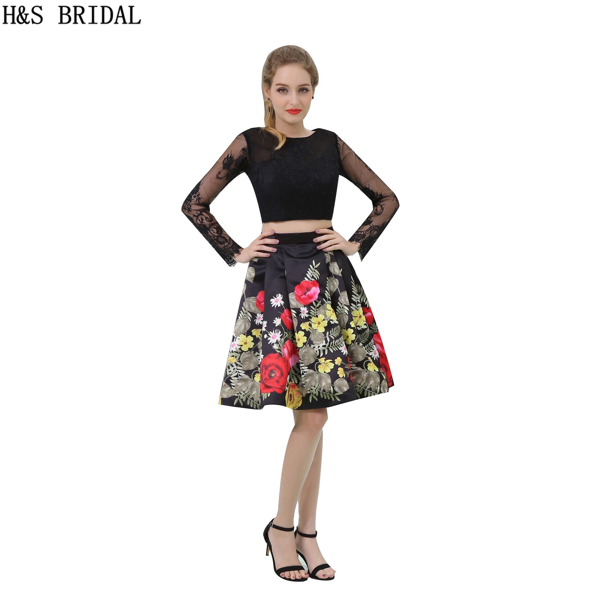 girls black floral dress