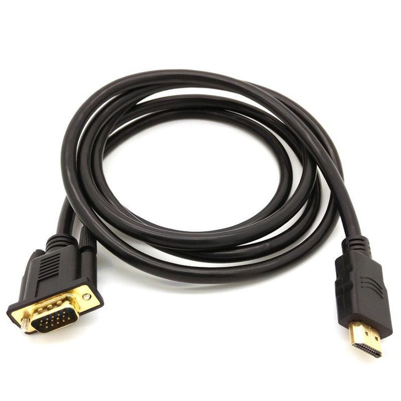 HDMI to VGA Cable HDMI Gold Male To VGA HD-15 Male 15Pin Adapter Cable YK