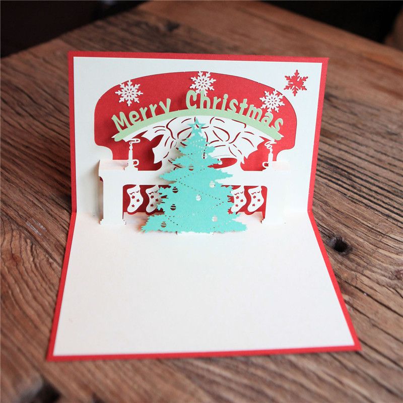 Acheter Nouvelle Carte De Voeux De Noel Fait Main Joyeux Noel Design Creatif Kirigami Origami 3d Pop Up Carte De Vœux Pour Les Enfants Amis De 1 26 Du Hotty521 Fr Dhgate Com