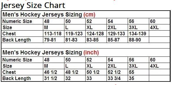 Kids Jersey Size Chart