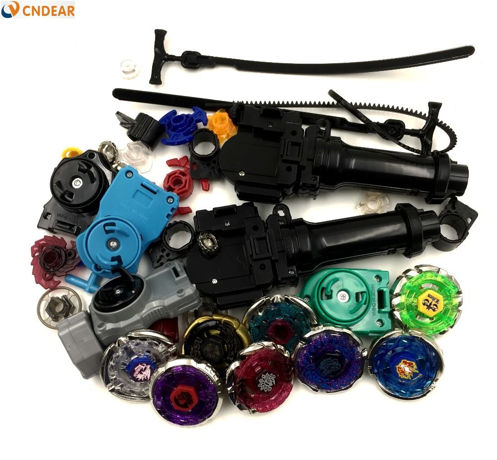 Beyblade Metal Fusion 4D Freies Spinner Top 8 Beyblades + 4 Launchers