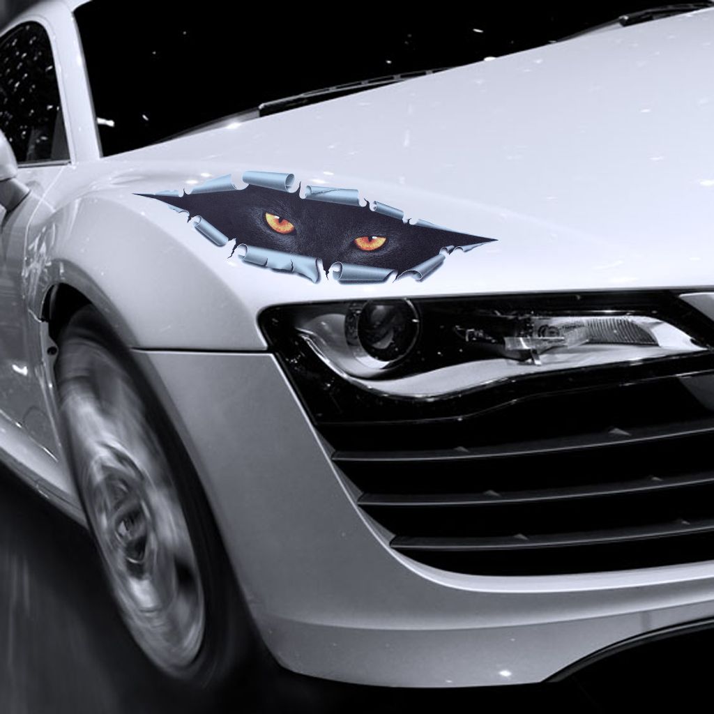 21 Cool 3d Car Styling Funny Cat Eyes Peeking Car Sticker Waterproof Peeking Monster Auto Accessories From Eforcar 3 63 Dhgate Com
