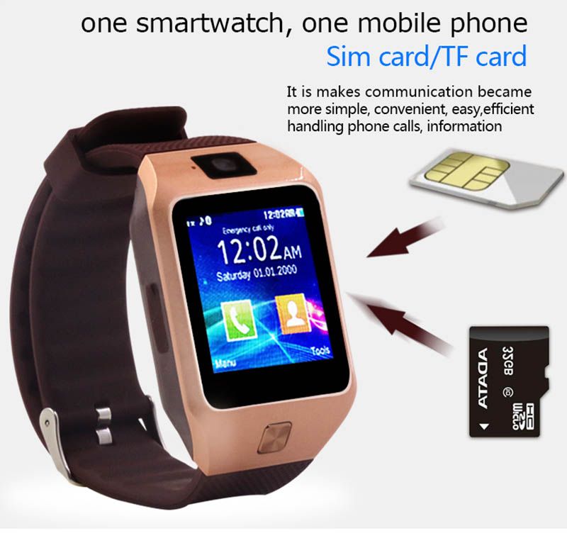 Original DZ09 Montre Intelligente Bluetooth Dispositifs Portables Montre  Bracelet Pour IPhone Android Montre De Téléphone Avec Caméra SIM TF Slot  Smart Bracelet Proposé Par Cool_product, 8,93 € | Fr.Dhgate.Com