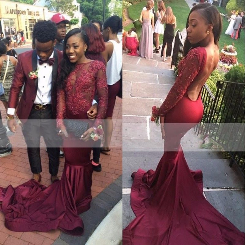 burgundy prom looks