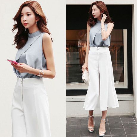 chiffon pants and tops