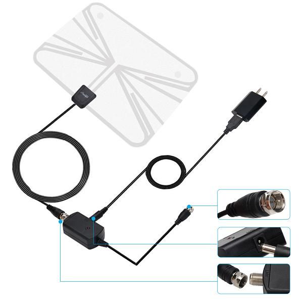 Acheter Antenne Tv Antenne Hdtv Amplifiee Interieure De Prestige Gamme De 50 Milles Avec Amplificateur Detachable Amplificateur De Signal Cable Coaxial Usb Powersupply 16 4ft De 17 64 Du Getbetterlife Dhgate Com