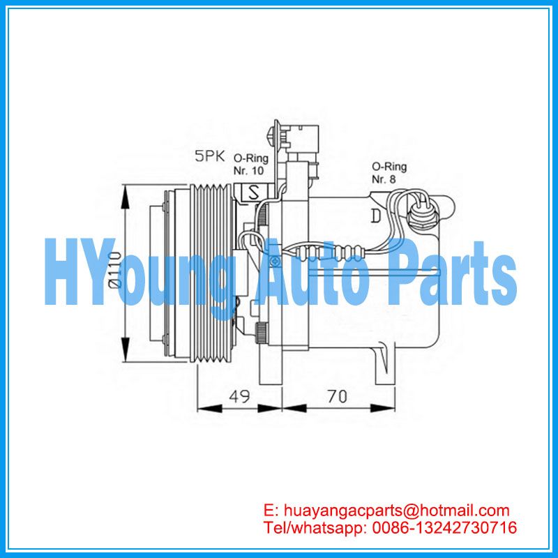 ل Bmw E36 ضاغط مكيف الهواء سايكو سيكي Ss 96d2 Ss96sd1 64528385715 64528391474 64528395474 64529069547 2020 من Huayoung 462 59ر س موبايل Dhgate