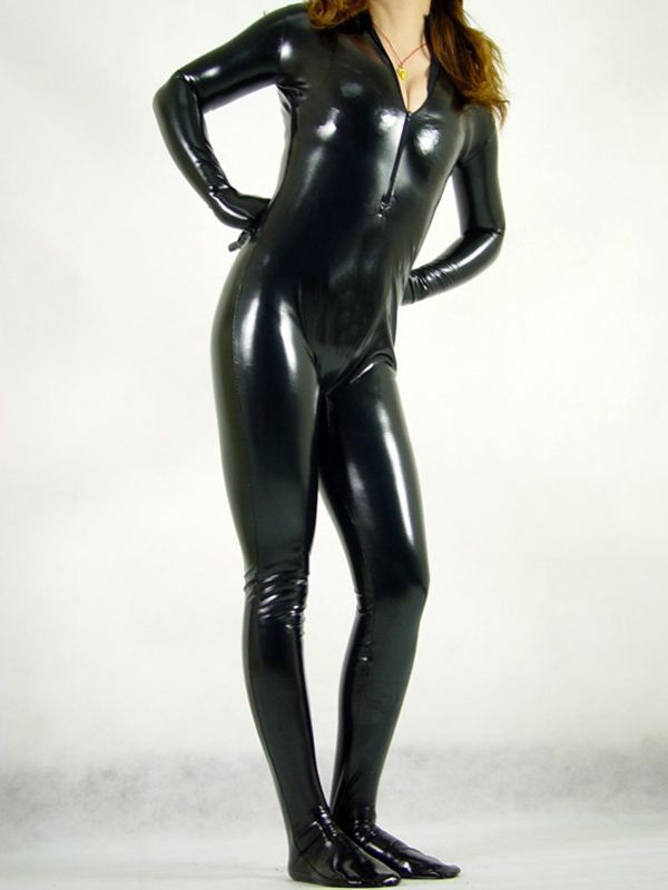 Qualité Supérieure!! Métallique Lycra Zentai Spandex Catsuit Costume Halloween Cadeau