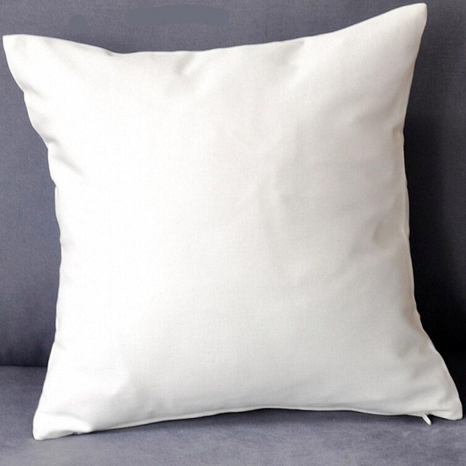 plain white pillow case