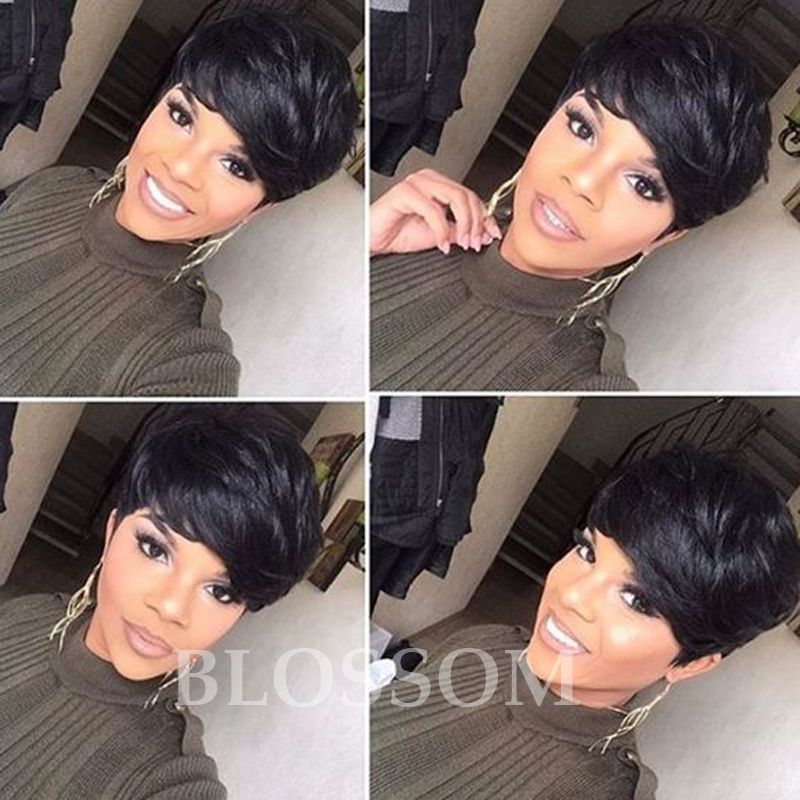 100 Human Hair Bob Glueless None Lace Wigs Brazilian Front Human Short Hair Wigs Cheap Wigs For Black Women Americans Sleek Wigs Dread Wigs From