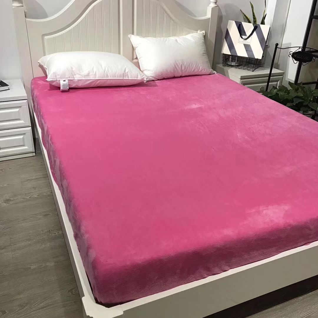 Acheter Couvre Lit Tissu Flaneel Drap Housse Utilisation Drap Housse Couleur Unie Doux Et Chaud Lhiver Meme Prix Pour 1 5m Et 1 8m Lit 18992 Mingyang De 26 33 Du Micbedding Fr Dhgate Com