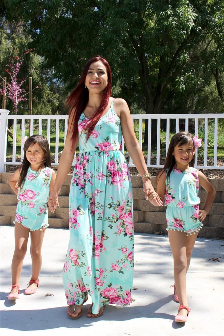 mother daughter matching rompers