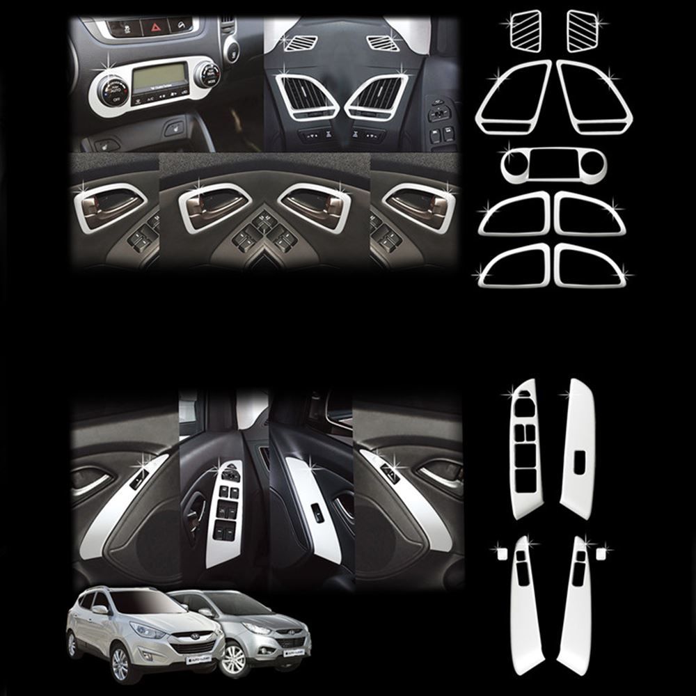 For Hyundai Ix35 2010 2011 2012 Abs Chrome Interior Trim Inner Molding Decoration Trim Car Auto Accessories Interior Car Accessories Interior Car