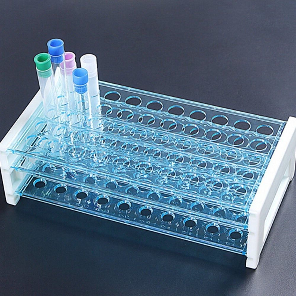 2021 Plastic Test Tube Rack For 13mm Tubes, Hole 50, Detachable From