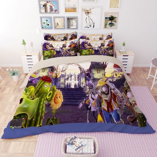 New Plants Vs Zombies Duvet Cover Set Of Quilt Cover Pillowcase
