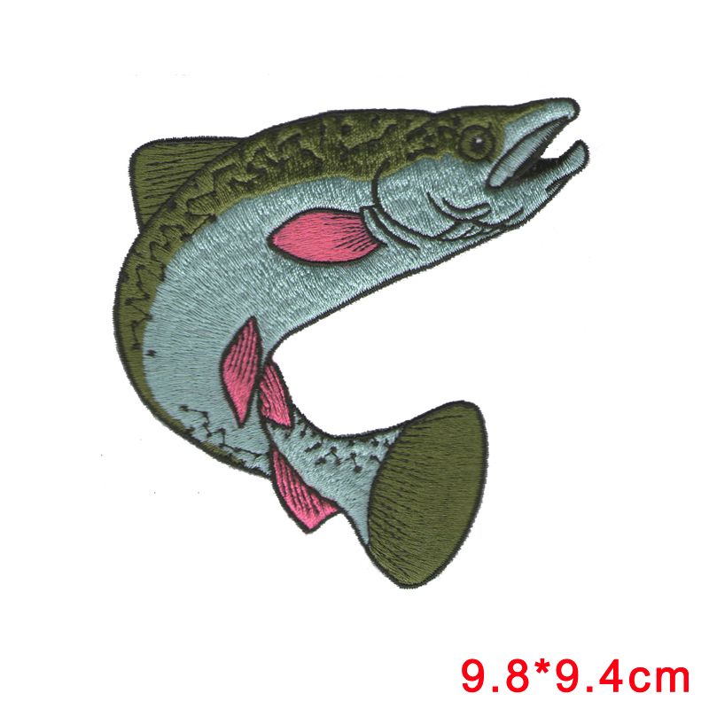 Realistic Rainbow Trout Game Sport Trophy Fish Embroidery Patch