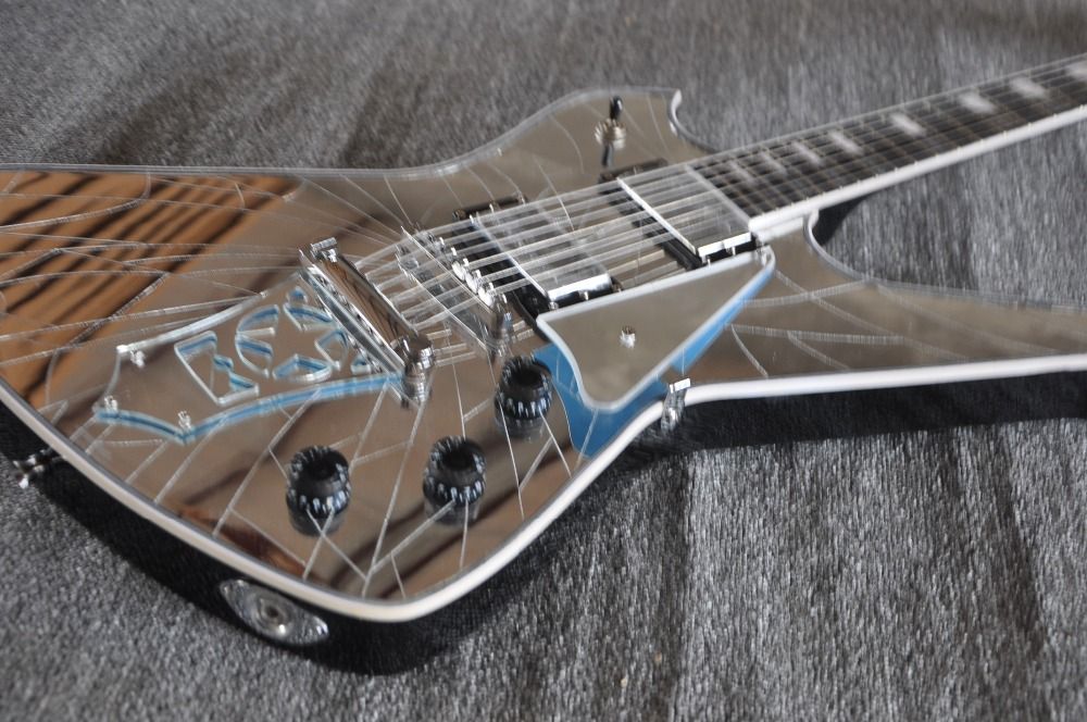 Compra Raro Espejo Roto Lavado Iceman Paul Stanley Guitarra Eléctrica De  Firma Forma De Estrella Espejo Pieza Trasera Golpeador Abalone MOP Block  Inlay Barato | Entrega Rápida Y Calidad | Es.Dhgate