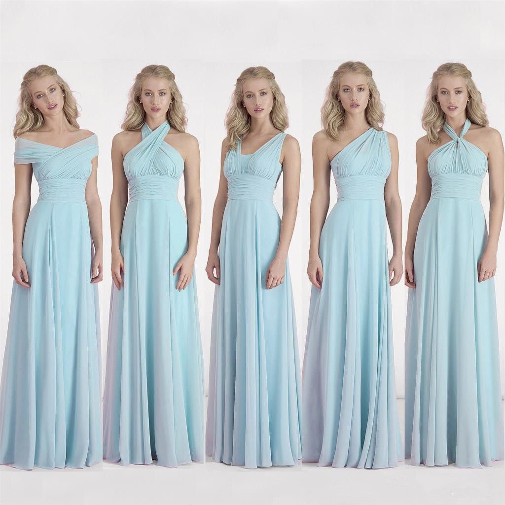 sky blue dress for bridesmaid