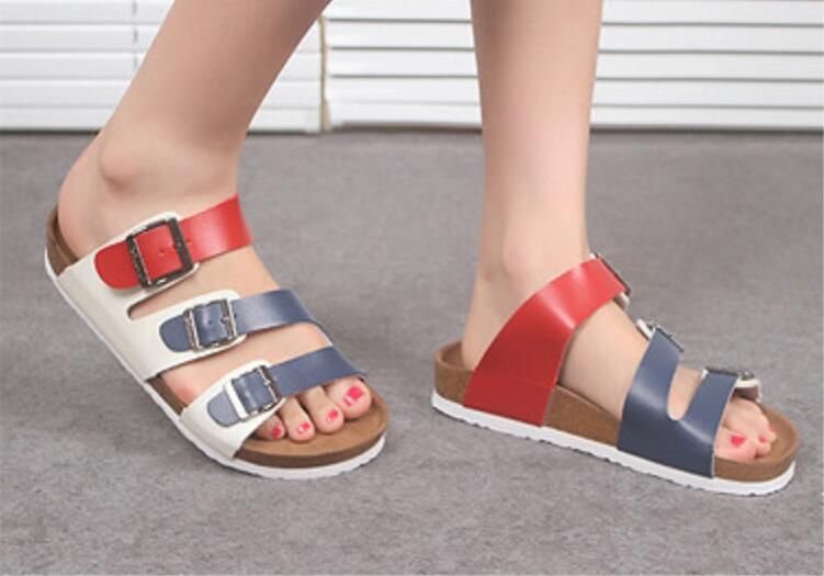 2022 Slides Summer Style Shoes Men Womens Faahion European Sandals Cork Slippers Slip On Casual 