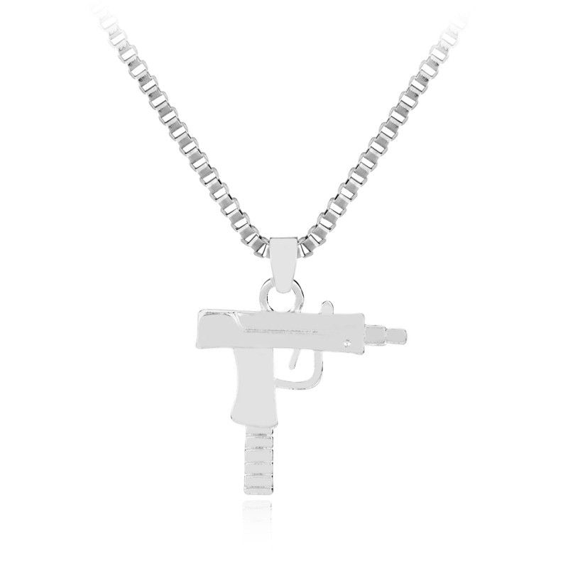 Wholesale Mix Color Hip Hop Long Necklace Gold Rose Plated Pistol Uzi Gun Pendants Necklaces Hiphop Gun Necklace For Men Women Party Silver Chain Silver Jewellery From Yiwuming 24 28 Dhgate Com - uzi gun roblox