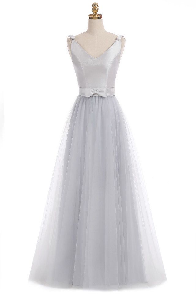 junior bridesmaid dresses silver