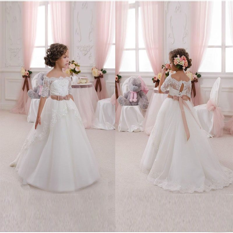 ivory and gold flower girl dresses