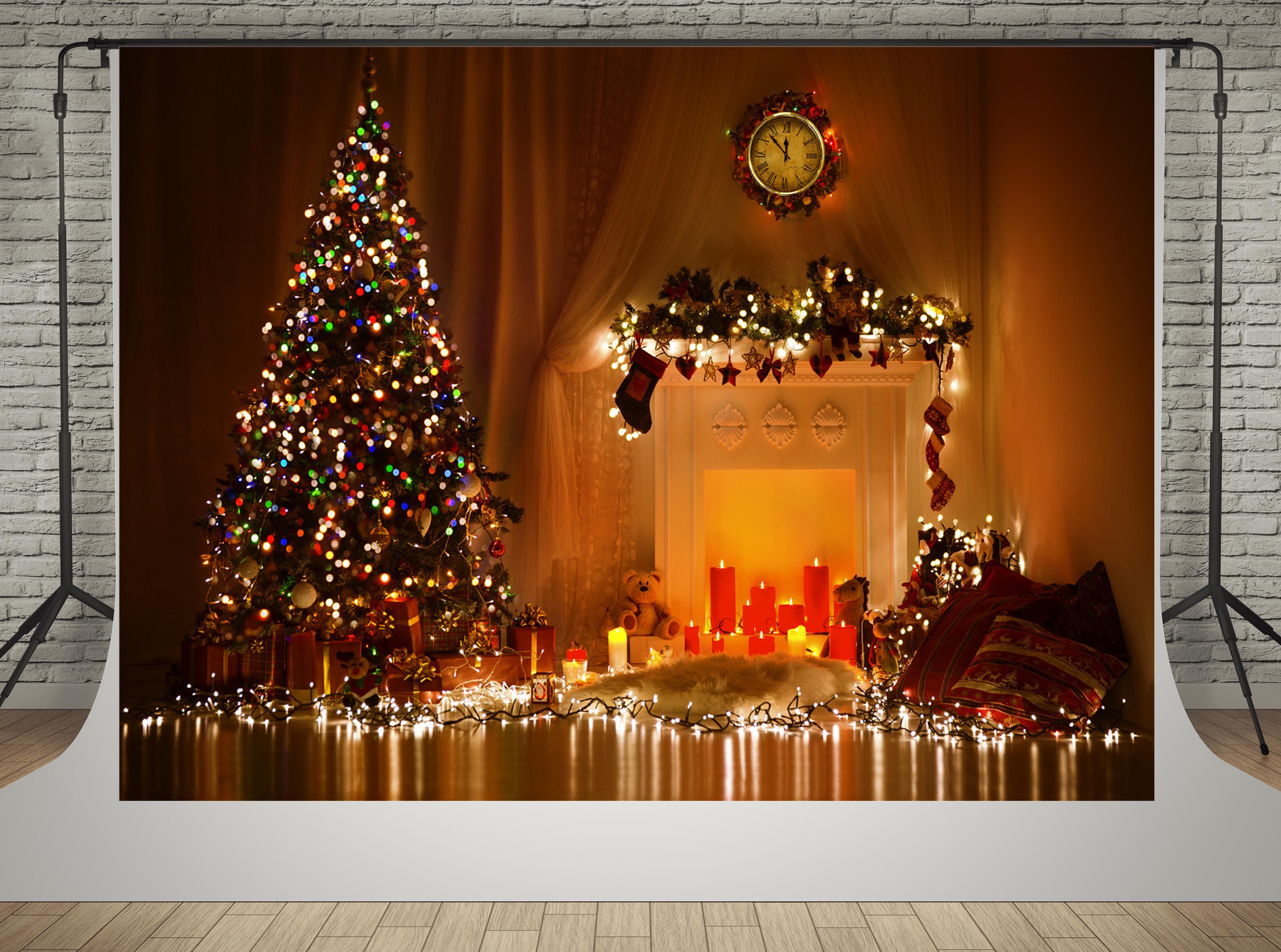 Acquista Sfondi Di Foto Di Natale Fondali Coperta Decorazione Foto Studio 7x5ft Rosso Candela Fondale Shooting A 21 19 Dal Fanny08 Dhgate Com