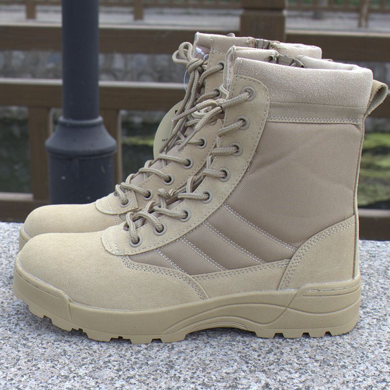 Men Outdoor Army Tactical Boot Military Combat Desert Boot Lightweight SWAT Shoe 