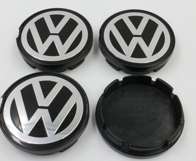 Blue 3B7601171XRW 4x 65MM For VW Volkswagen Wheel Center Hub Rim Caps Black 