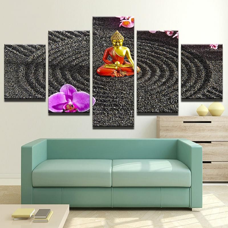 2020 Buddha Art Flower Wall Canvas Pictures For Living Room