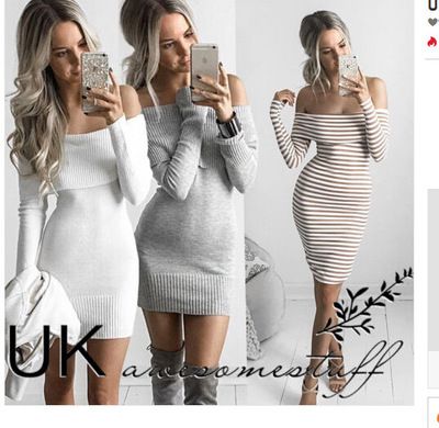 white off the shoulder jumper dress