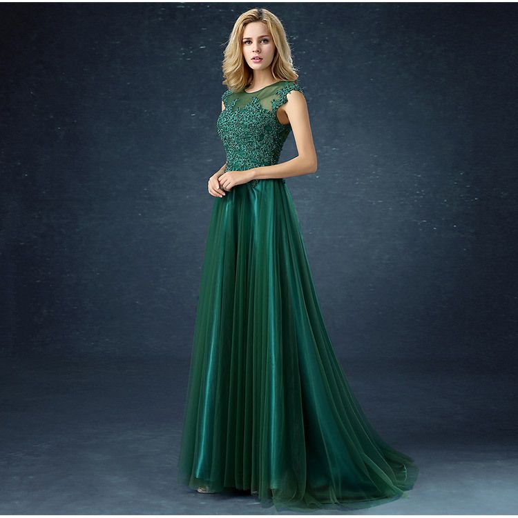 forest green dress wedding guest