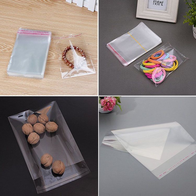 Clear Self Sealing Cellophane Bags Cello Tape Peel Plastic Poly Bags  Reusable US