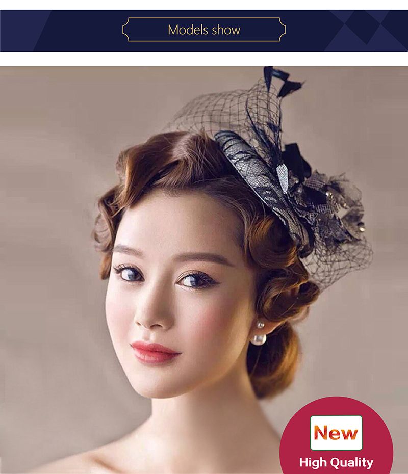 black and cream occasion hats