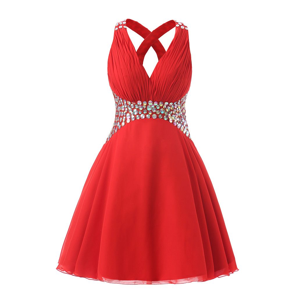short red graduation dresses