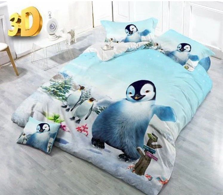 Penguin Bedding Sets 3d Cute Quilt Duvet Cover Bed In A Bag Sheet Bedspread Linen Doona Bedset Animal Print Queen Size Full From Johnhe01 68 11 Dhgate Com