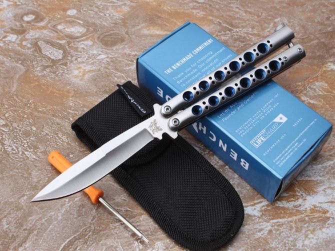 Camping Knife Bm42 Benchmade 42 Balisong Butterfly Knife 440c