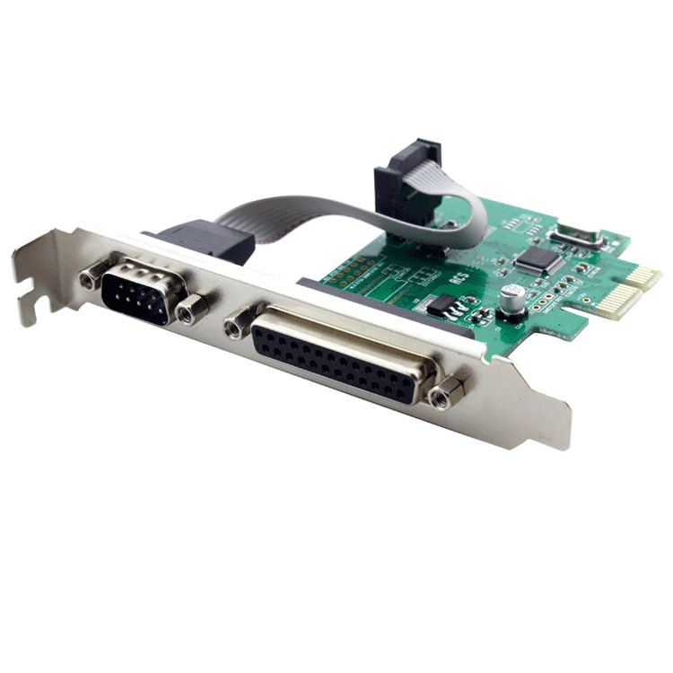 Sienoc 2 Port RS 232 RS 232 Serial Com Parallel DB25 PCI-e Express PCIe Card