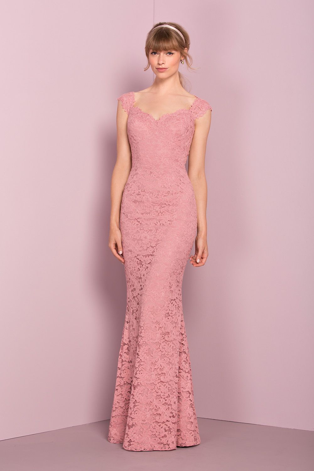 Acheter 2017 Dentelle Rose Robes De Demoiselle Dhonneur Pour Le Mariage Hors Des épaules Longueur Au Plancher Robes Invités De Mariage Formel Soir