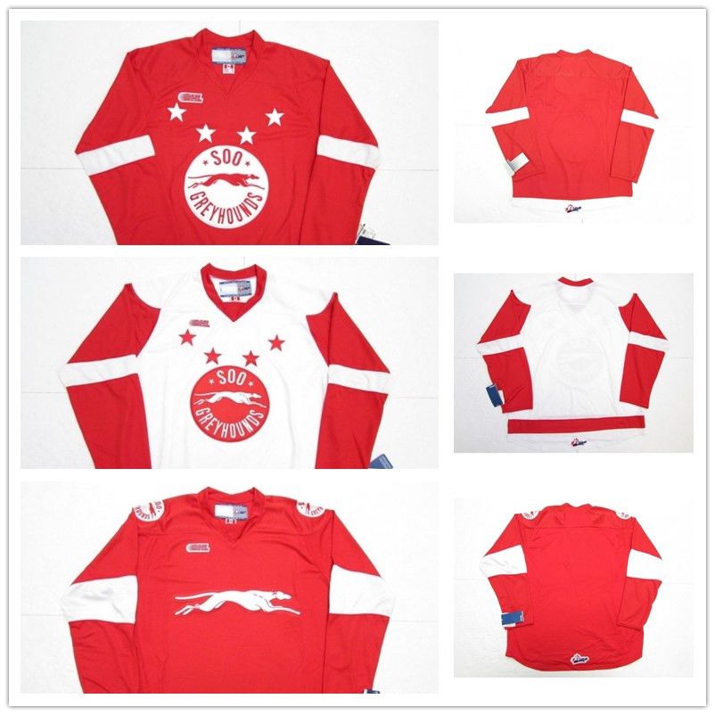 2020 New Customize OHL Sault Ste Marie Soo Greyhound Jersey Mens Womens Kids Hockey Jerseys