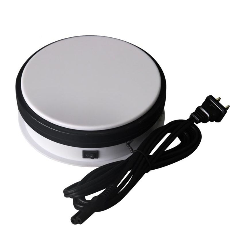 150X60MM Electric Turntable Display Stand Base 25/50 Secs Circle White Or  Black Color Electric Rotary Table Disk From Fannyli, $31.95