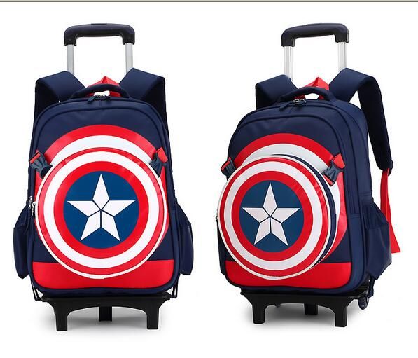 Acquista Capitan America Borsa A Rotelle A Due Ruote Borsa A Zaino Valigia  Zaino Bambini A 52,98 € Dal Baojian5188 | It.DHgate.Com